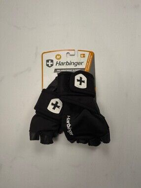 Harbinger Pro Wristwrap Gloves Gloves Black Modern Sporty Workout - M